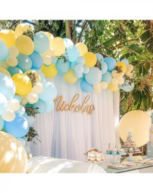 Balloons Blue Party Latex Balloons 130 Pcs Baby Blue and Yellow Balloons Garland Arch Kit for Baby Shower Boy Birthday Decora...