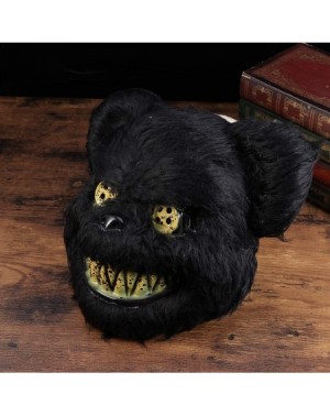 Party Favors Bloody Bear Mask Halloween Cosplay Costume Prop Dress-up Accessory for Masquerade Party Performance - Black - CL...