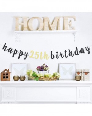 Banners 25 Birthday Gift Decoration Happy 25th Birthday Glitter Garland Banner Perfect for Cheers to 25 Years Old Bday Party ...