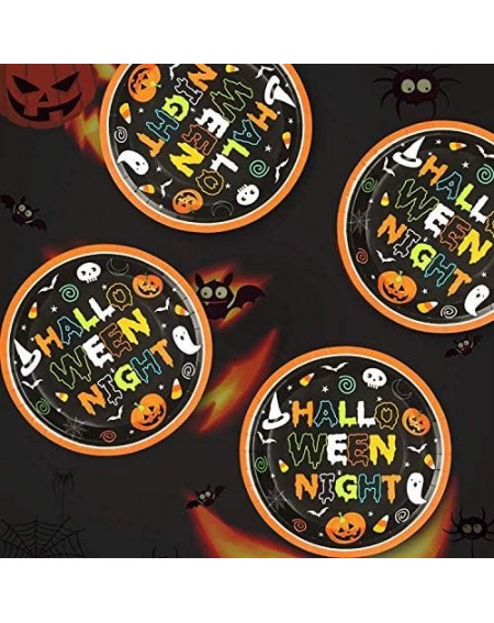 Party Packs Halloween Party plates pack set (Serves 16) Dinner and dessert plates- cups- napkins- tablecover- and banner - CY...