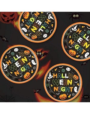 Party Packs Halloween Party plates pack set (Serves 16) Dinner and dessert plates- cups- napkins- tablecover- and banner - CY...