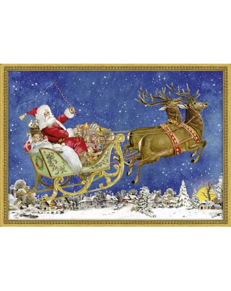 Advent Calendars Unique Traditional Paper Advent Christmas Calendar - Premium Made in Germany - Victorian Christmas Sleigh Sc...