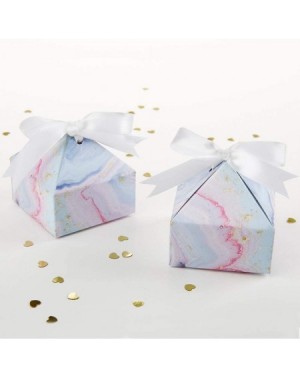 Favors Marbleized Pyramid (Set of 12) favor box- purple- pink- blue- gold- white - CO18O2LN56T $17.25