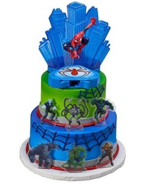 Cake & Cupcake Toppers SPIDER-MAN SPIDERMAN Cake Topper Set Jumbo PLUS 24 Cupcake Rings PLUS 24 Baking Cupcake Liners - CJ18Z...