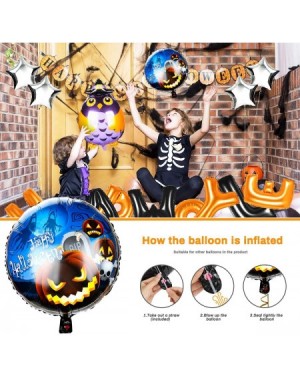 Balloons Halloween Foil Balloons- Halloween Party Balloon Decorations Set- PVC Pumpkin Owl Wizard Witch Star Foil Balloons Pa...