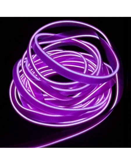 Rope Lights Car Interior Lights El Wire 5m/16ft Flexible el neon Wire Rope Neon Glowing Strobing Electroluminescent Wire Neon...