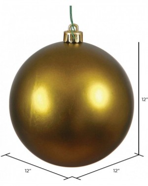 Ornaments Matte Ball UV Drilled Cap- 12"- Olive - Olive - CA1273FMKT5 $43.81