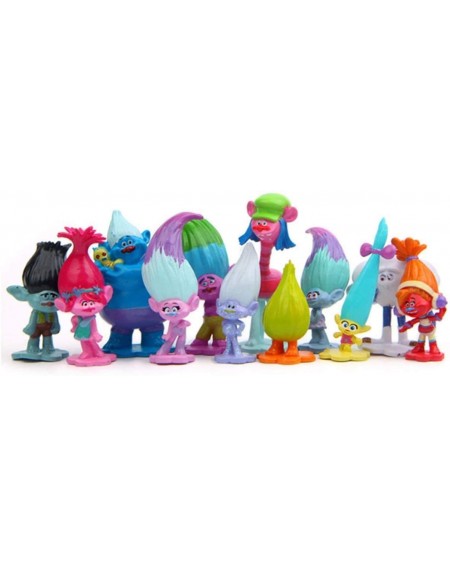 Cake & Cupcake Toppers 12 pcs Trolls Toys 1.6-2.8inch- Animal Figure Characters Toys Mini Figure Collection Playset- Cupcake ...