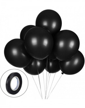 Balloons 100 Pack Black Balloons- 12inches Premium Helium Quality Black Balloons Black Shiny Latex Balloons - Black - CU19D3I...