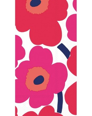 Tableware 32 Count 3-Ply Paper Guest Towel Napkins- Marimekko Collection (Unikko Red) - Unikko Red - CQ12NBZF8X9 $15.44