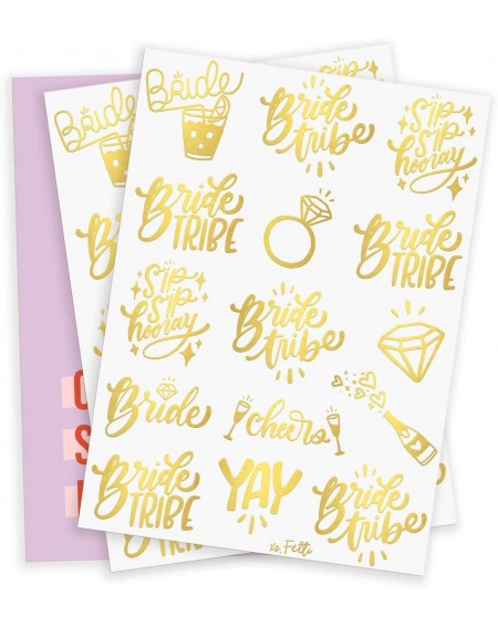 Adult Novelty 30 Bride Tribe Metallic Tattoos - Bachelorette Party Decorations- Bridesmaid Favor + Bride to Be - CE18KKGDA74 ...
