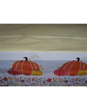 Tablecovers Fall Pumpkin Thanksgiving Tablecloth 2 Pack plastic party supplies - CC19KI7UL2C $10.54