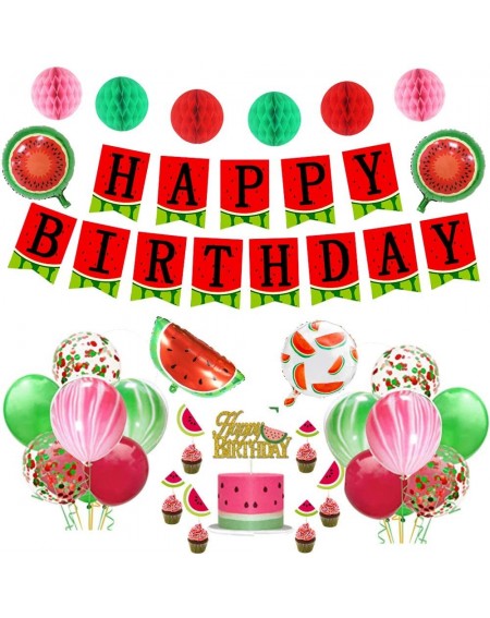 Balloons Watermelon Birthday Party Decorations Set Watermelon Birthday Party Supplies Include Watermelon Birthday Banner Wate...