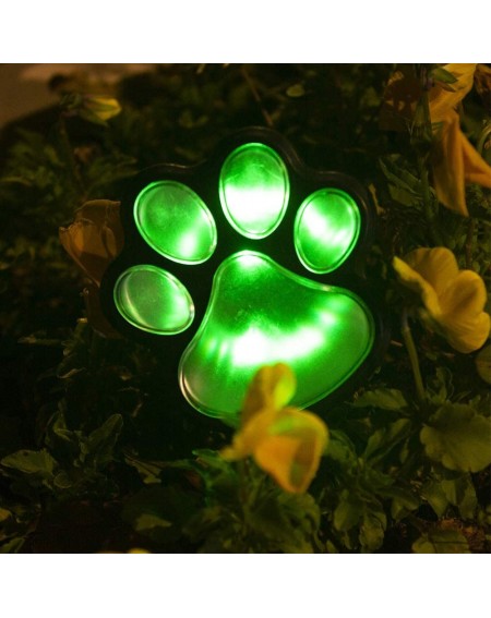 Outdoor String Lights LED Solar Paw Print Outdoor Decor Solar Light- Dog Puppy- Bear- Animal- Cat Paw Path Light- Garden Lamp...