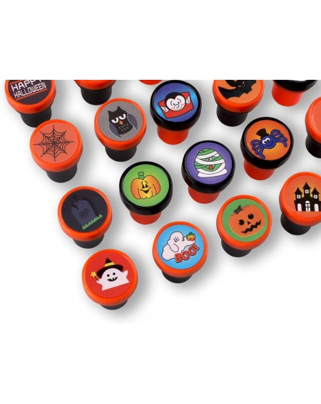 Party Favors 50 Pcs Assorted Halloween Stamps- Children Self-Ink Stampers for Party(24 Designs)- Holiday Toy Gift Halloween G...