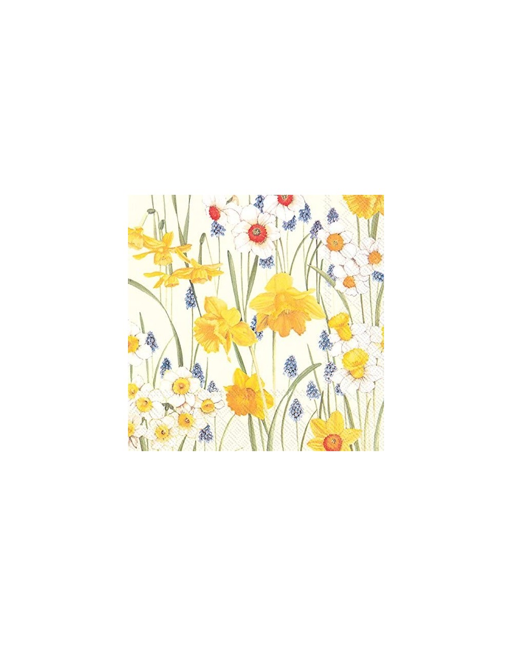 Tableware Spring 3-Ply Paper Luncheon Napkins- Flowers of Spring- 20 Count - CL17YI6RQUK $13.75