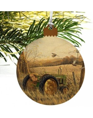 Ornaments Tractor on The Farm Wood Christmas Tree Holiday Ornament - CP18C7U4I5R $16.58