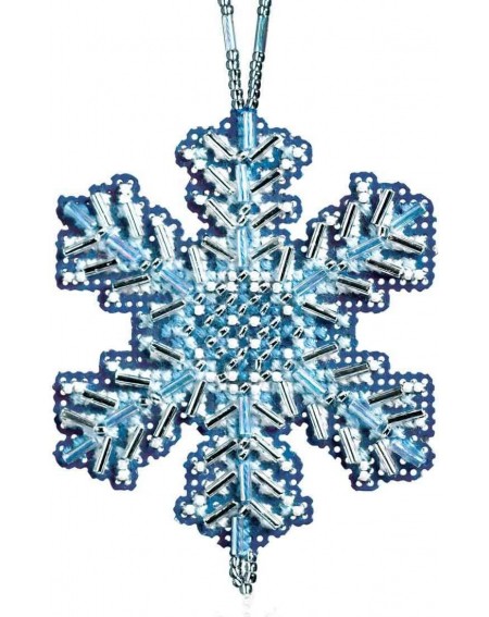 Ornaments Ice Crystal Beaded Counted Cross Stitch Ornament Kit 2012 Snow Crystals MH162306 - CK119D9PB91 $22.29