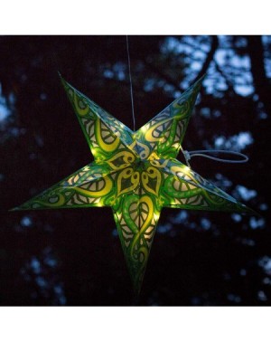 Sky Lanterns 2347PK2 Emerald Star Hanging Solar Lantern- Green (Pack of 2) - Green - CK18SEN8Q3D $77.27