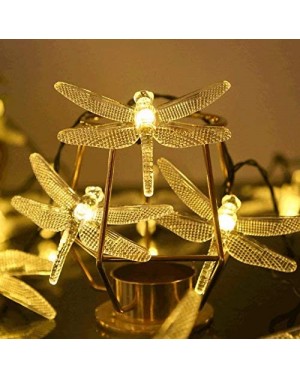 Outdoor String Lights Solar Dragonfly String Light 30LED 21ft Garden Stake Lights Waterproof Outdoor Twinkle Fairy Lights wit...