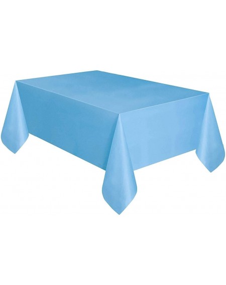 Tablecovers Plastic Tablecloth- 108" x 54"- Light Blue - CE111PPN33R $6.89