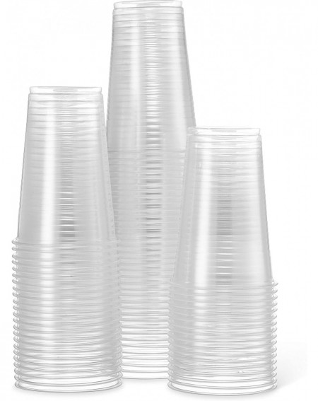 Tableware [400 Count - 9 Oz Cups] Large 9 Oz Clear Disposable Plastic Drinking Cups Great For Juice- Water- Soda- Beer- Use A...