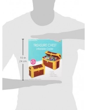 Tableware Inflatable Treasure Chest Cooler (holds apprx 48 12-Oz cans) Party Accessory (1 count) (1/Pkg) - CK113WGCYUP $27.65