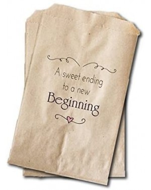 Favors Wedding Candy Bags - Bridal Shower Favor - A Sweet Ending to A New Beginning (20 Pack) - CK12777OM2R $12.90