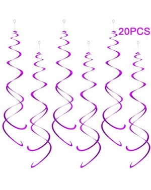 Banners & Garlands Party Swirl Decorations- Purple Foil Ceiling Hanging Swirl Decoration- Whirls Decorations for Birthday - W...
