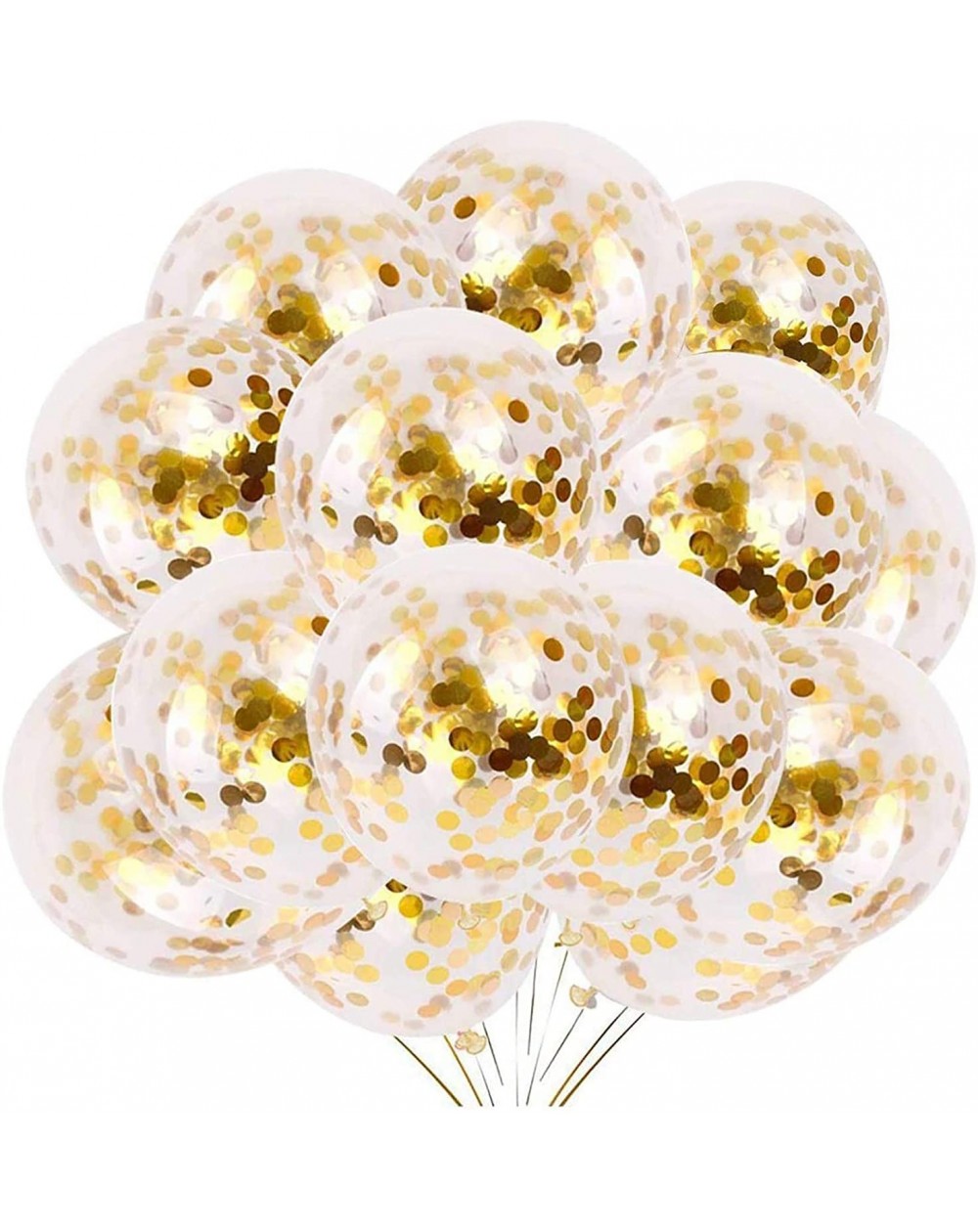 Balloons Gold Confetti Latex Party Balloons- 60pcs 12 Inch Helium Balloons with Golden Paper Confetti Dots for Birthday Baby ...