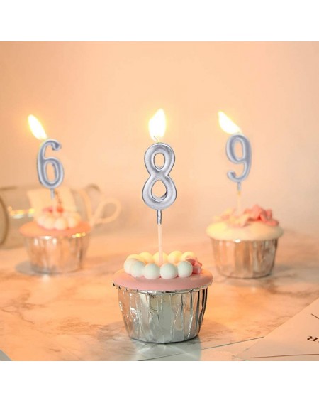 Birthday Candles Number 7 Cake Numeral Candles- Birthday Numeral Candles- Number 7 Glitter Cake Topper Decoration for Birthda...