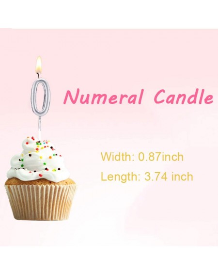 Birthday Candles Number 7 Cake Numeral Candles- Birthday Numeral Candles- Number 7 Glitter Cake Topper Decoration for Birthda...
