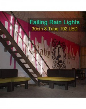 Outdoor String Lights Christmas Lights Meteor Shower Rain Lights 8 Tube 192 LED Waterproof Plug in Falling Rain Fairy String ...