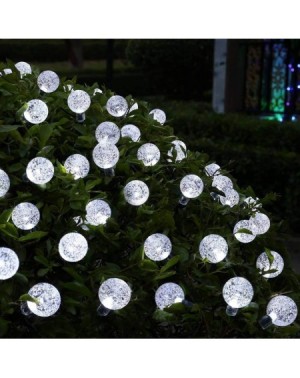 Outdoor String Lights Solar String Light Outdoor- 23ft 50 LED Waterproof Crystal Ball Fairy Lights Outside Decorative Lightin...