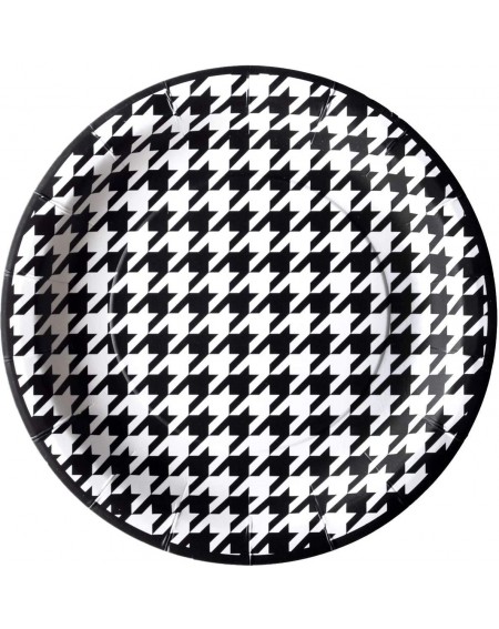 Party Packs Houndstooth Party Supply Pack - Bundle Includes Plates and Napkins for 16 People - Great for Alabama Tailgate- Ro...