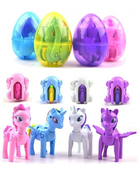 Party Favors 4 Pack Jumbo Unicorn Deformation Eggs with Toys Inside for Kids Boys Girls Christmas Stocking Stuffers Gifts Par...