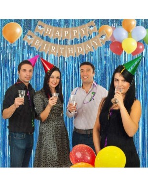 Photobooth Props Foil Curtain Party Decoration 2 Packs 3ftx8ft-Laser Metallic Tinsel Curtain Party Backdrop Curtain-Rain Curt...