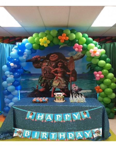 Banners Moana Inspired Happy Birthday Banner Party Supplies for Kids and Adults Party Decorations Party Supplies - Moana Insp...