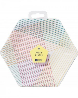 Tableware Party Time Stylish Hexagonal Plates- 12 count- for a Birthday Party - C011TXSH14F $14.99