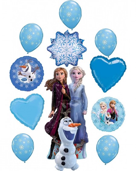Balloons Frozen Party Supplies Elsa- Anna and Olaf Airwalker Birthday Balloon Bouquet Decorations Winter Wonderland - CP19I8E...
