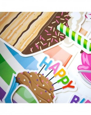 Photobooth Props Happy Birthday Party Photo Booth Props - 18 piece set by Paper and Cake - Balloon Animal- Cake- Ice Cream- C...