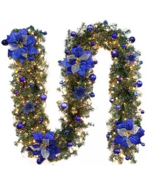 Garlands Christmas Garland with LED Light String-Christmas Tree Rattan Wreath- Colorful Decoration for Christmas Party-Artifi...