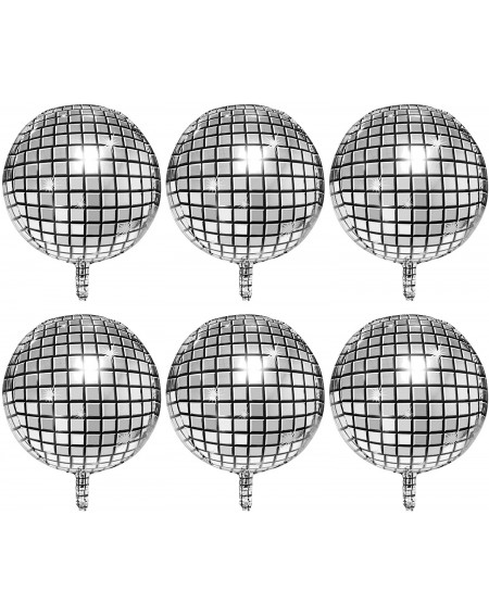 Balloons 22 Inches Large Reusable 4D Disco Silver Laser Foil Balloons for Wedding- Birthday- Baby Shower Party Decorations-Pa...