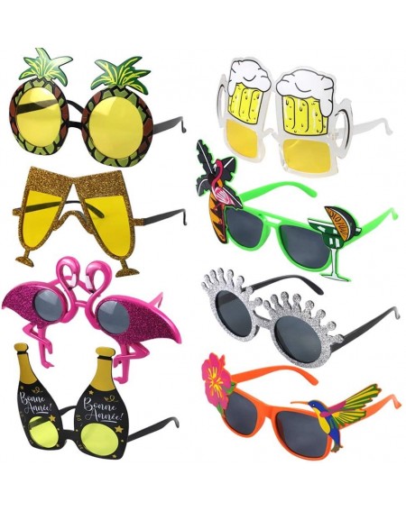 Party Packs Luau Party Sunglasses- 8 Pack Funny Hawaiian Glasses Tropical Fancy Dress Favors Fun Summer Party Photo Booth Pro...