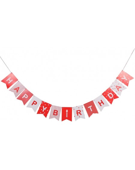 Banners & Garlands Pennant Banner for Birthday Party Birthday Banner Pennant Happy Birthday Flags for Party -Red(13Pcs) - CT1...