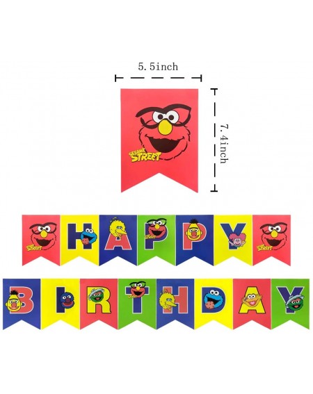 Banners Sesame Street Birthday Banner-Sesame Street Theme Party Supplies-child Birthday party decoration - CQ19HTSAOUA $9.29