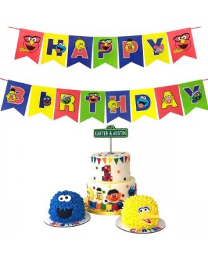 Banners Sesame Street Birthday Banner-Sesame Street Theme Party Supplies-child Birthday party decoration - CQ19HTSAOUA $9.29