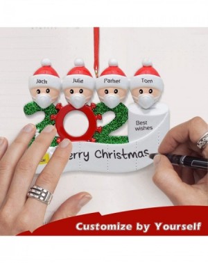 Ornaments Personalized Name Christmas Ornament kit with Mask- 2020 Quarantine Survivor Family Customized Christmas Decorating...