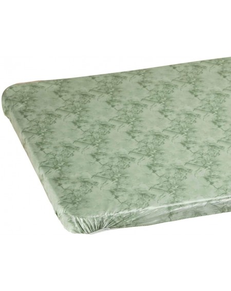 Tablecovers Marble Vinyl Elasticized Banquet Table Cover - Green - CH18Y48TNXM $29.11