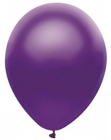 Balloons 58598 Made in the USA Metallic 12-Inch Latex Balloons- 100-Count- Satin Purple - Satin Purple - CM17Z26R7I5 $27.43